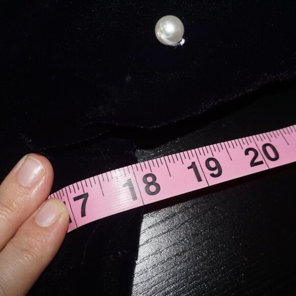 Vintage 90s Velvet Pearl Midi Dress - Picture 7 of 8
